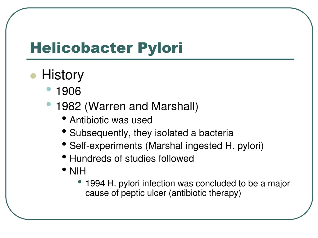 helicobacter pylori