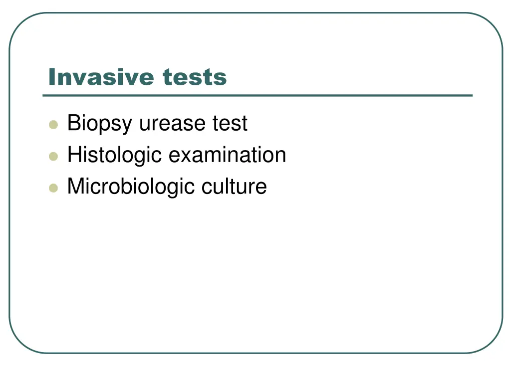 invasive tests