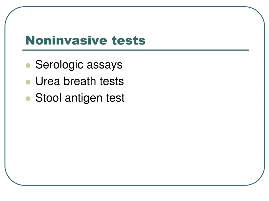 noninvasive tests