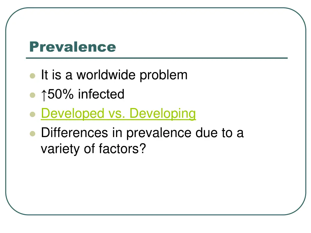 prevalence