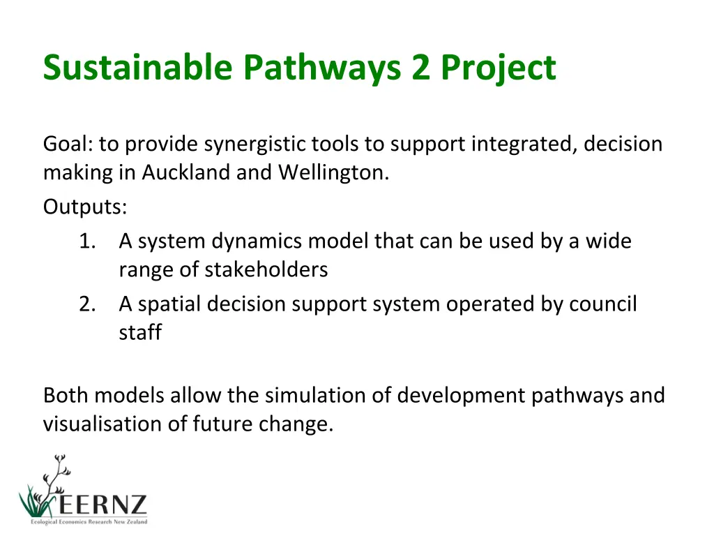 sustainable pathways 2 project