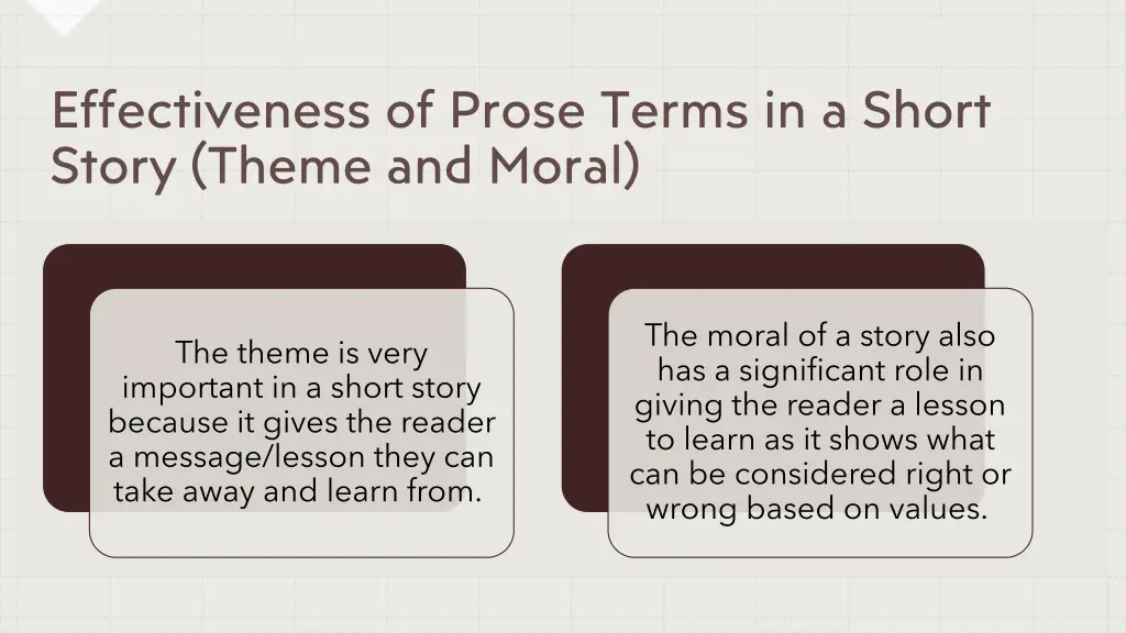 the moral of a story also has a significant role