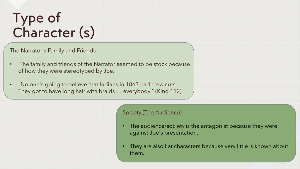 type of character s 1