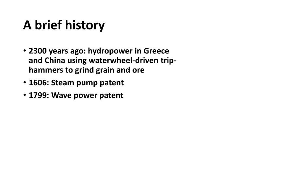 a brief history