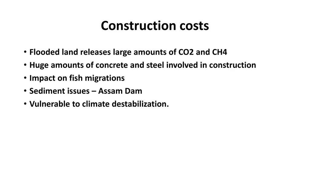 construction costs