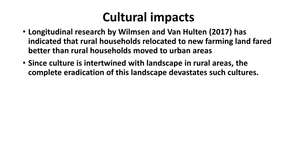 cultural impacts