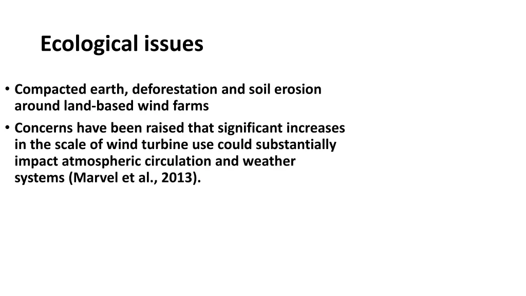 ecological issues