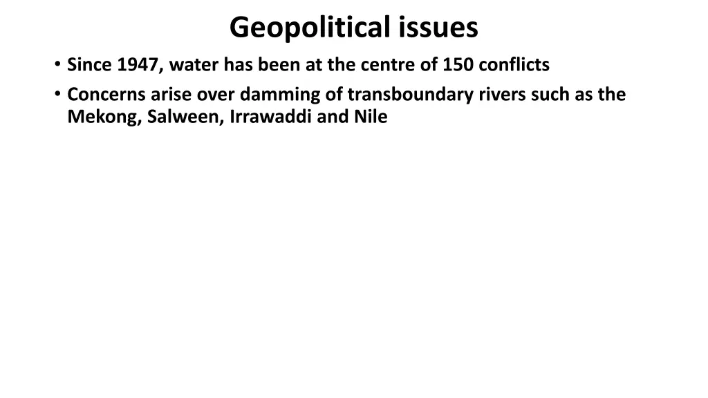 geopolitical issues 1