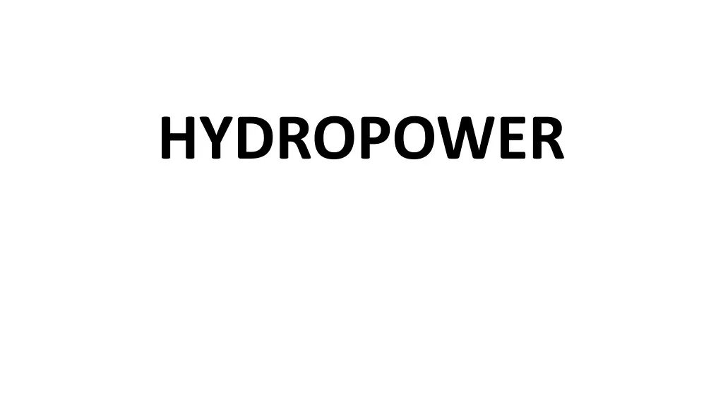 hydropower