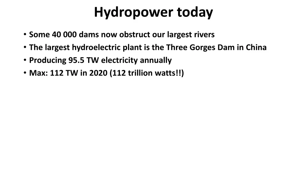 hydropower today