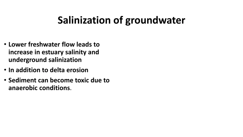 salinization of groundwater