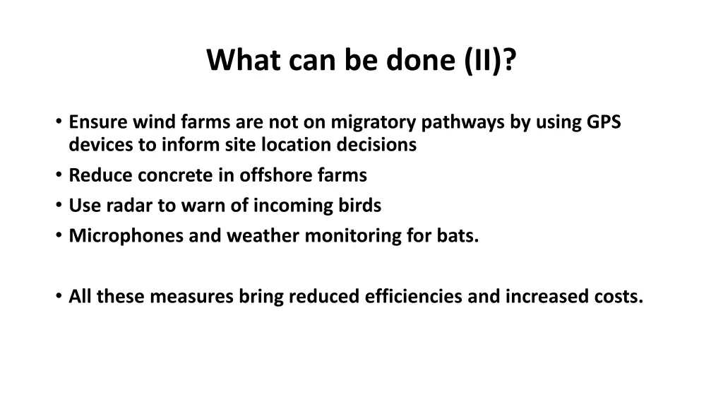 what can be done ii