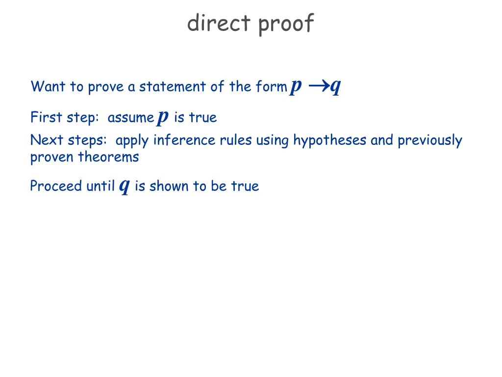 direct proof