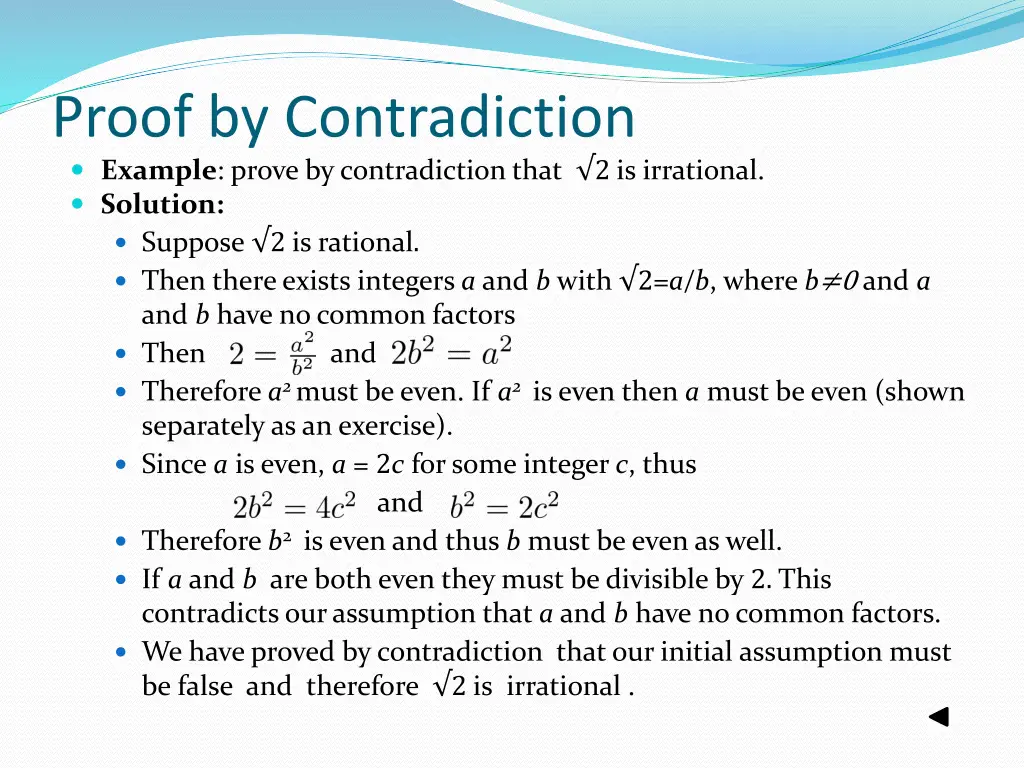 proof by contradiction example prove
