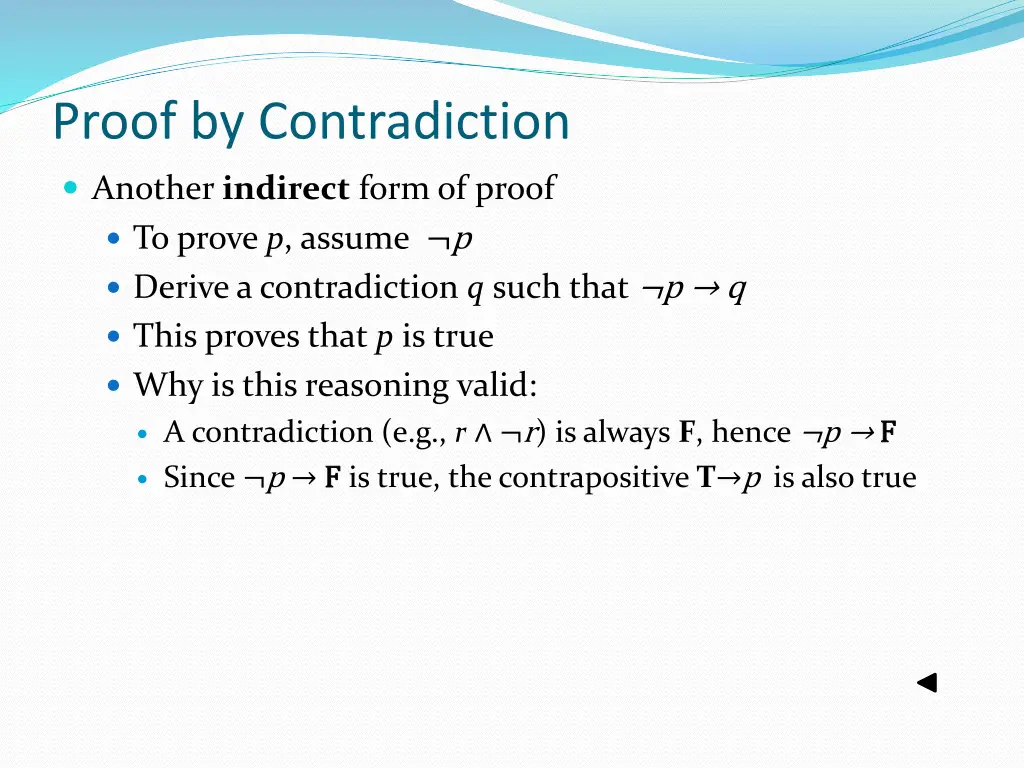 proof by contradiction