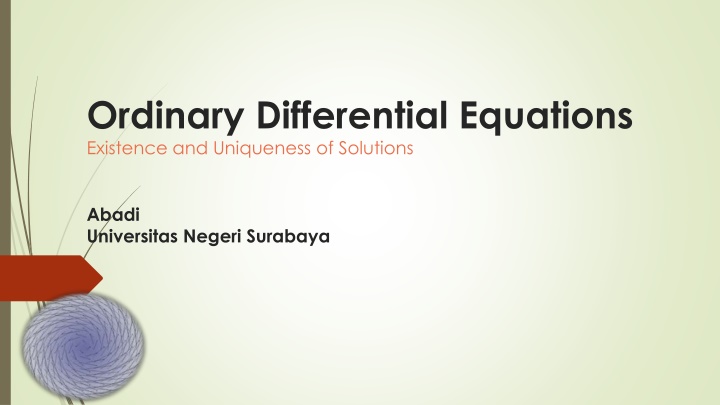 ordinary differential equations existence