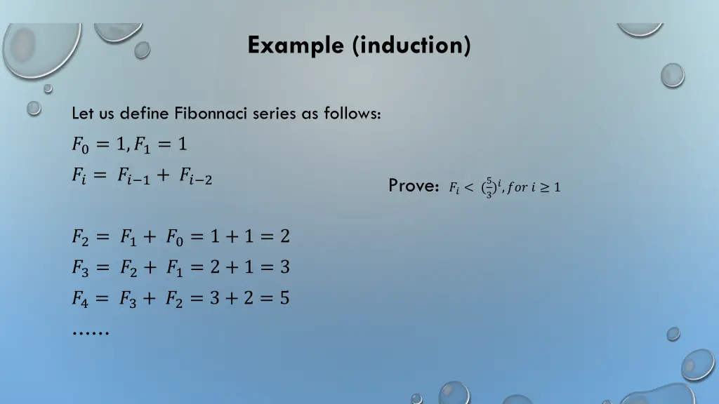 example induction