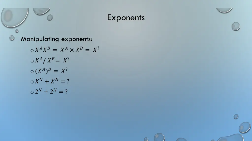 exponents