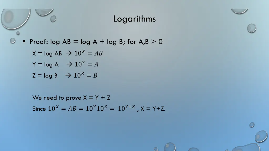 logarithms 2