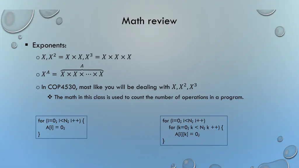 math review