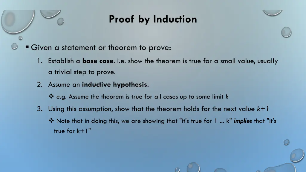 proof by induction