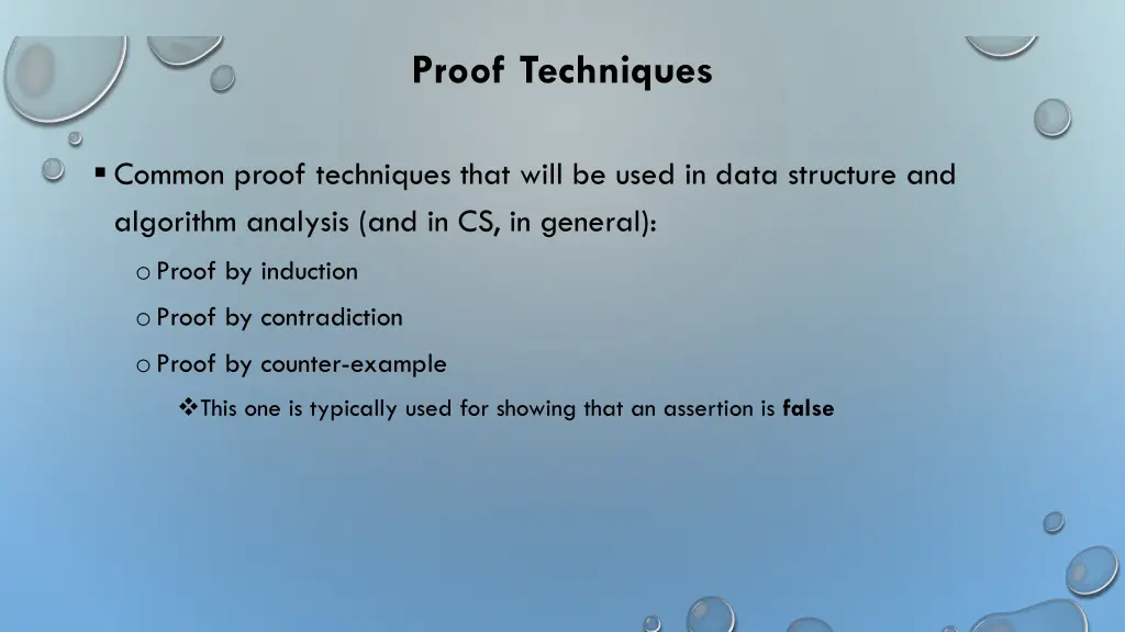 proof techniques