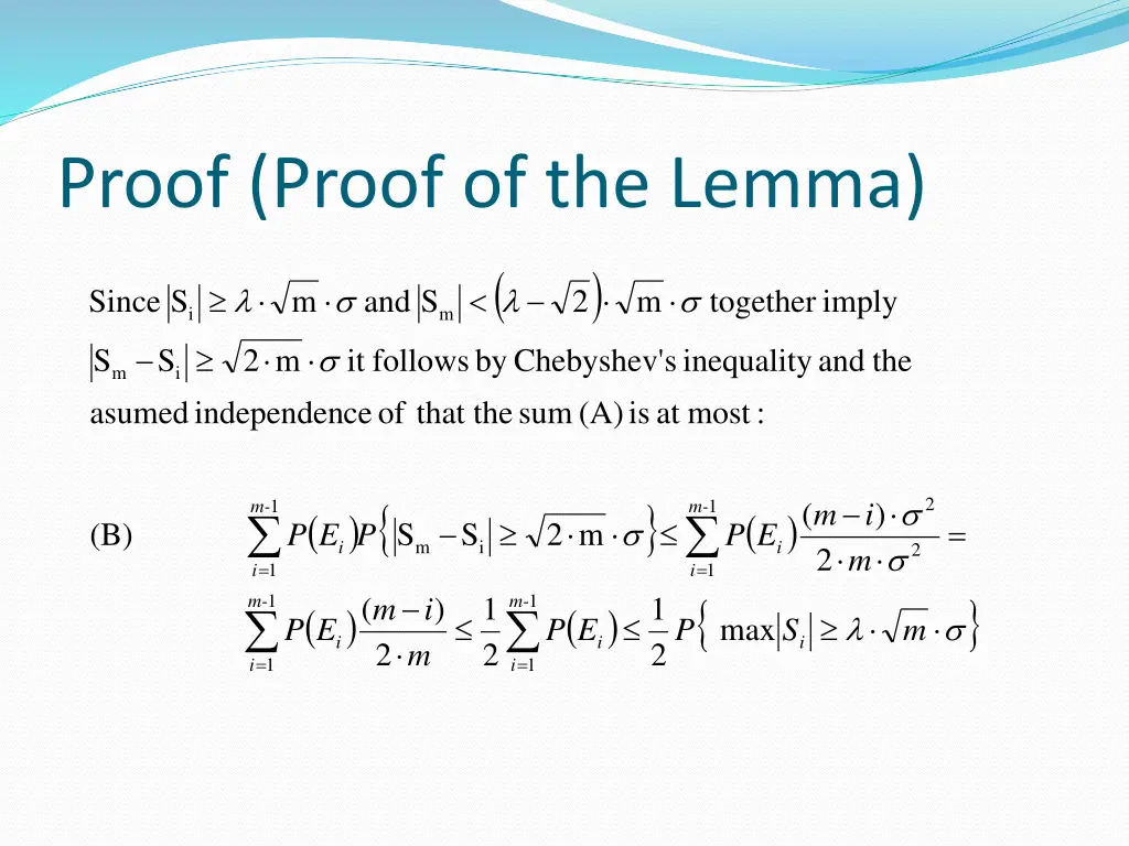 proof proof of the lemma 1