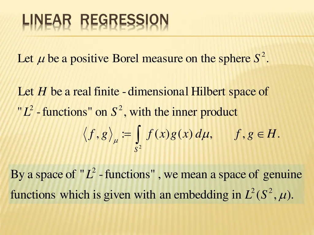 linear regression