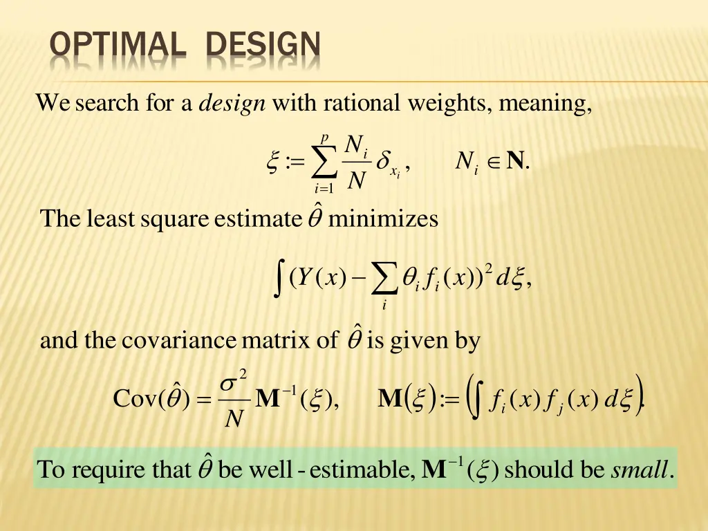 optimal design