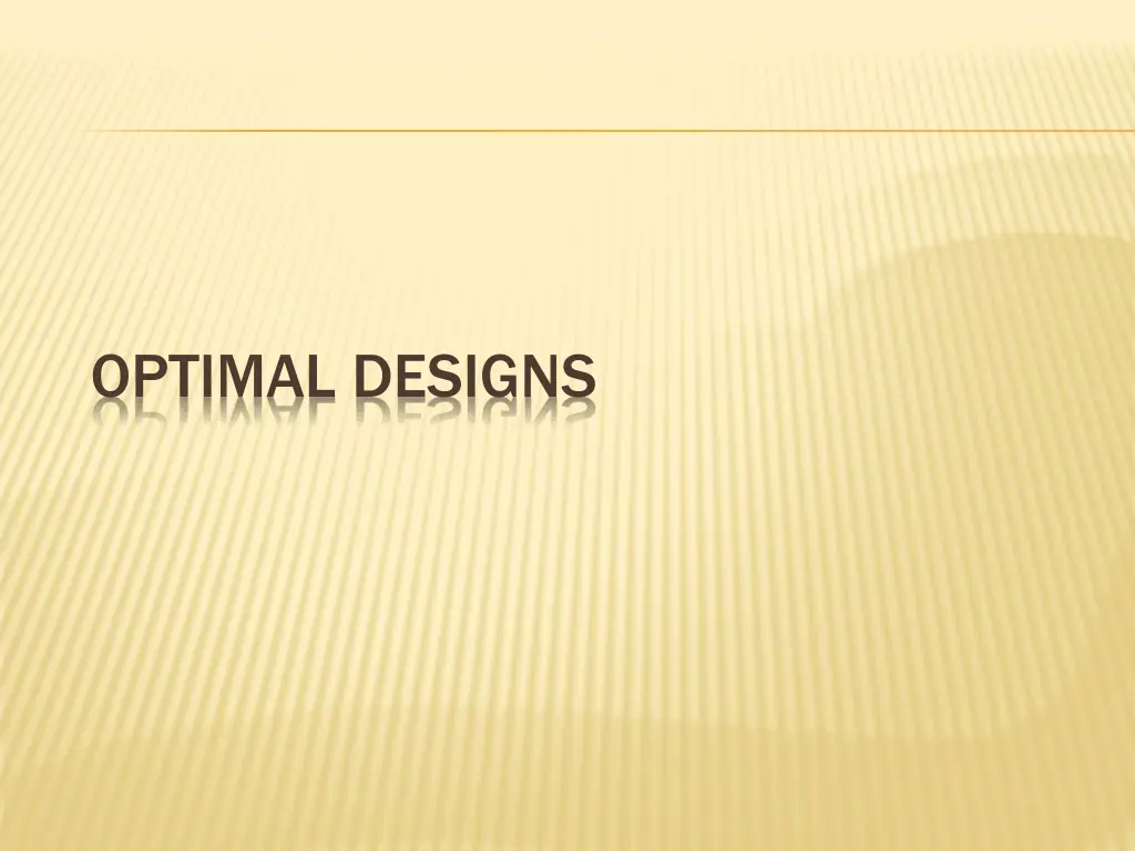 optimal designs