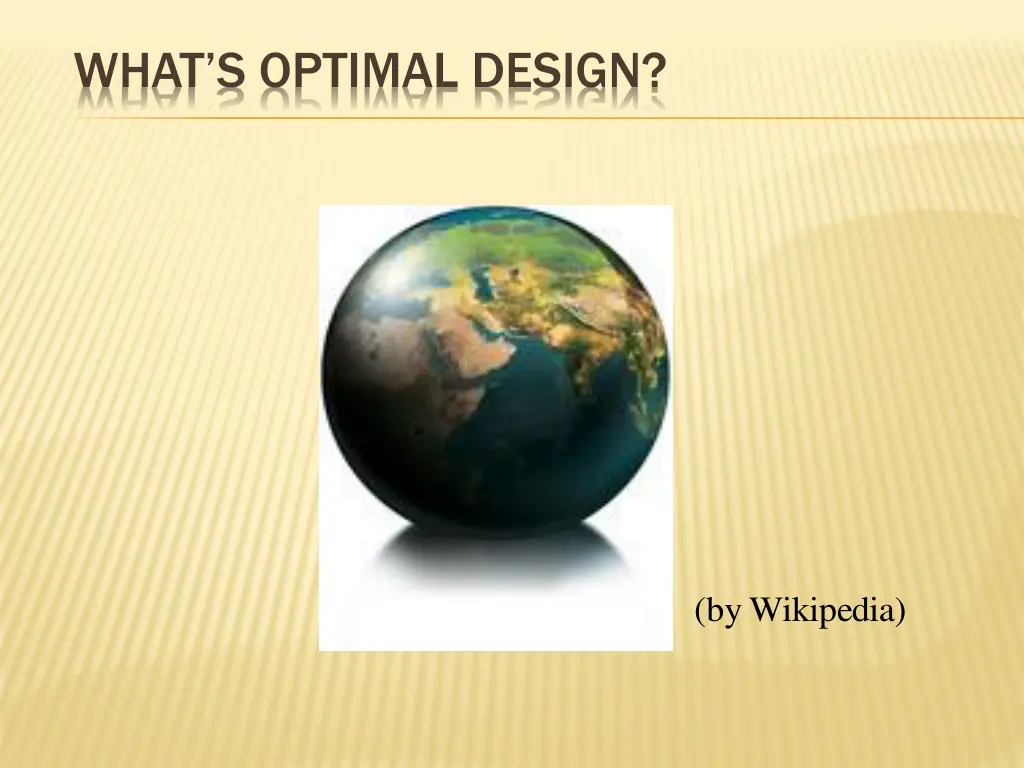 what s optimal design
