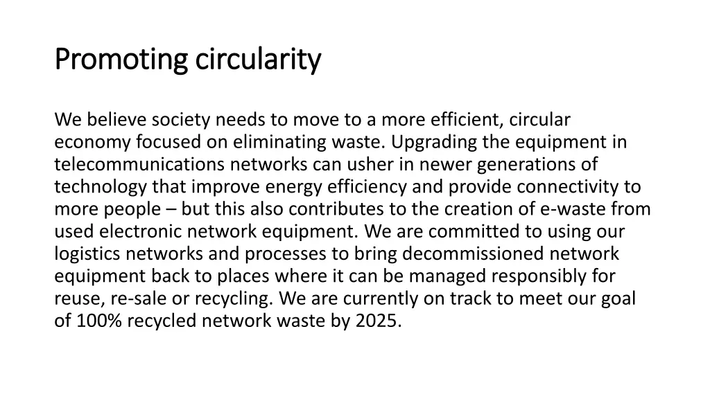 promoting circularity promoting circularity