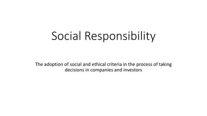 social responsibility