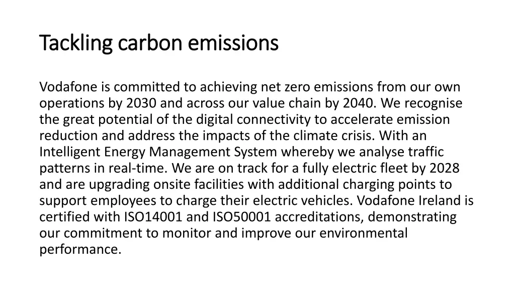 tackling carbon emissions tackling carbon