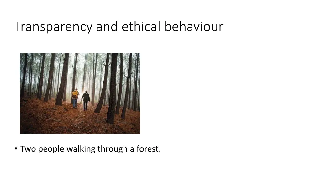 transparency and ethical behaviour
