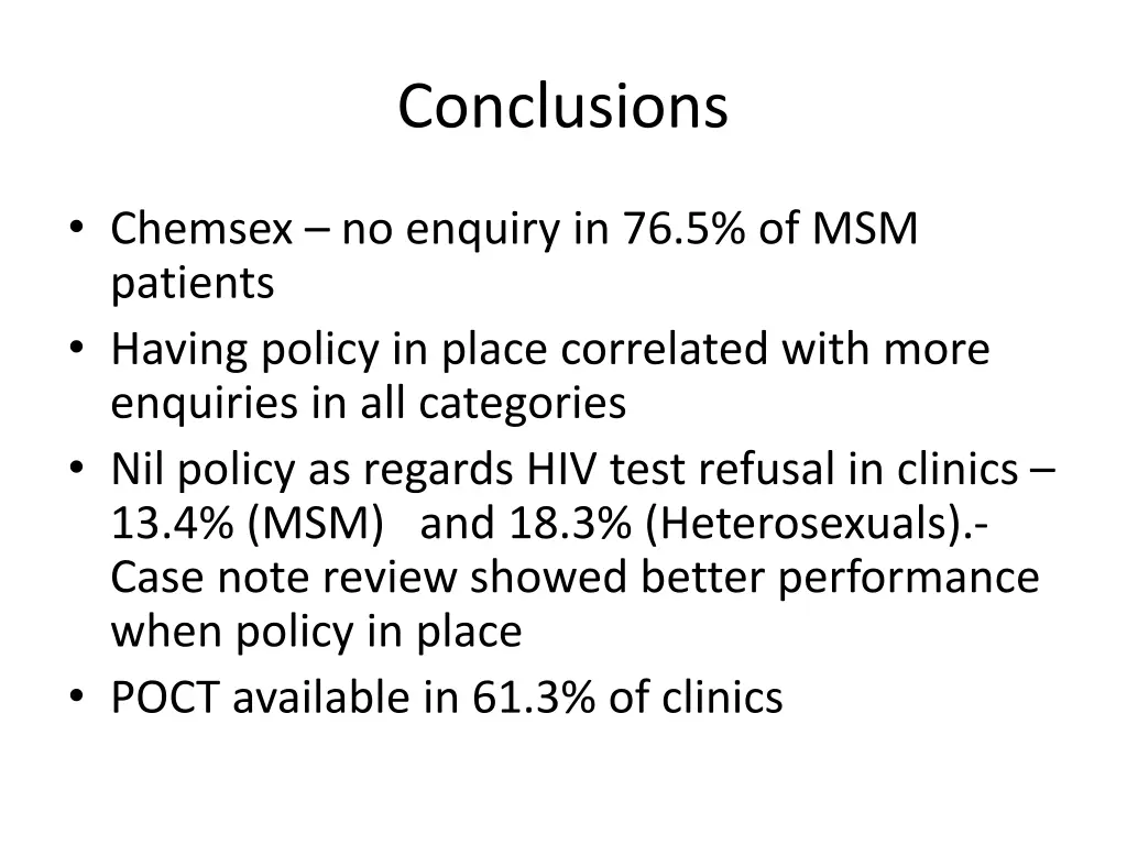 conclusions