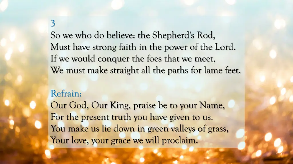 3 so we who do believe the shepherd s rod must
