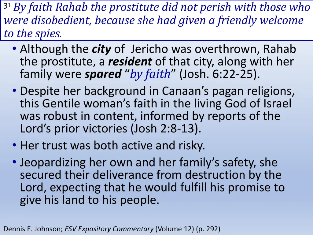 31 by faith rahab the prostitute did not perish
