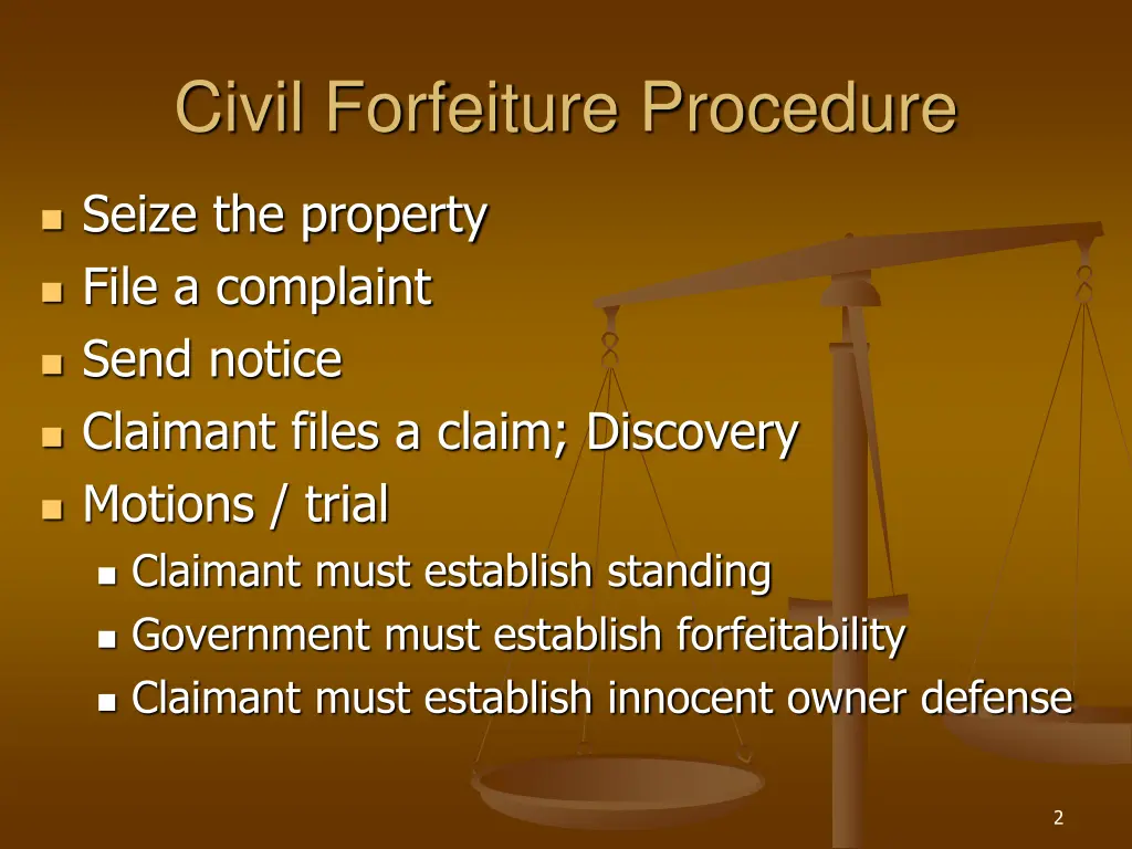 civil forfeiture procedure