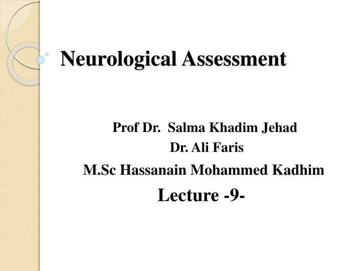 neurological assessment