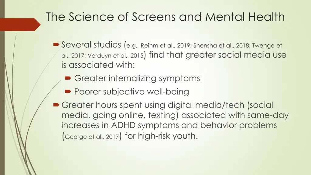 the science of screens and mental health