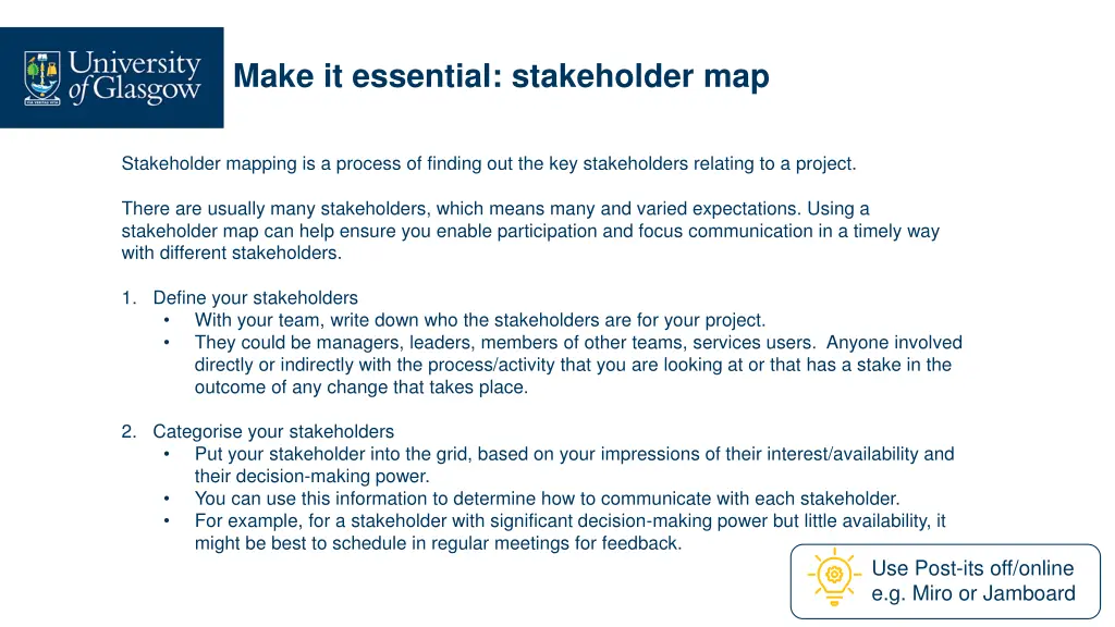make it essential stakeholder map