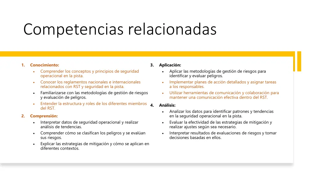 competencias relacionadas