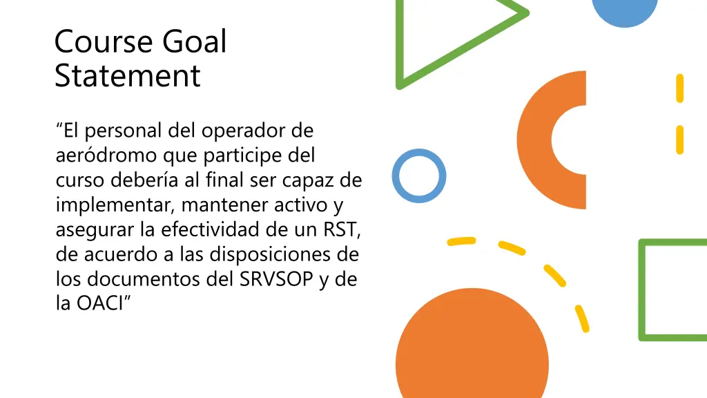 course goal statement
