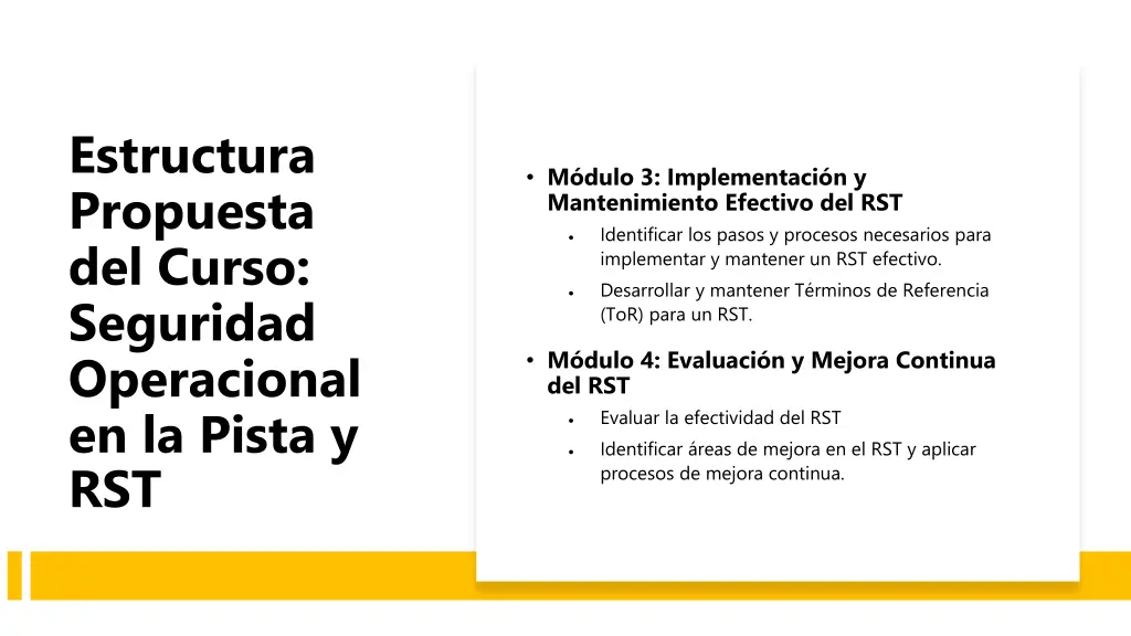 estructura propuesta del curso seguridad