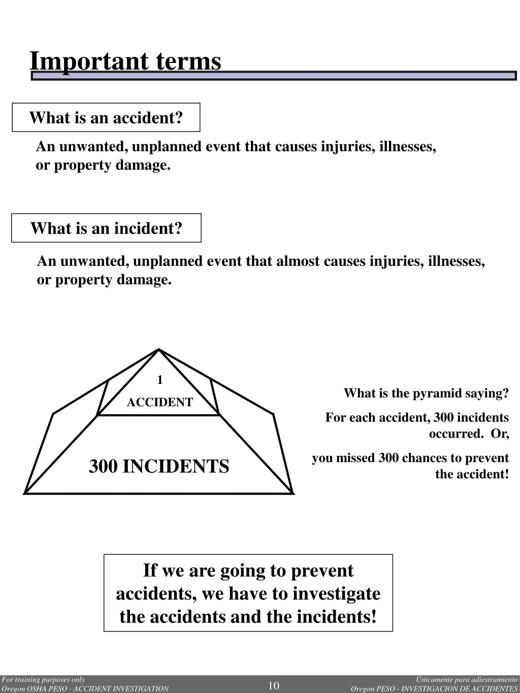 important terms