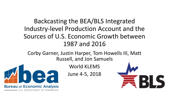 backcasting the bea bls integrated industry level