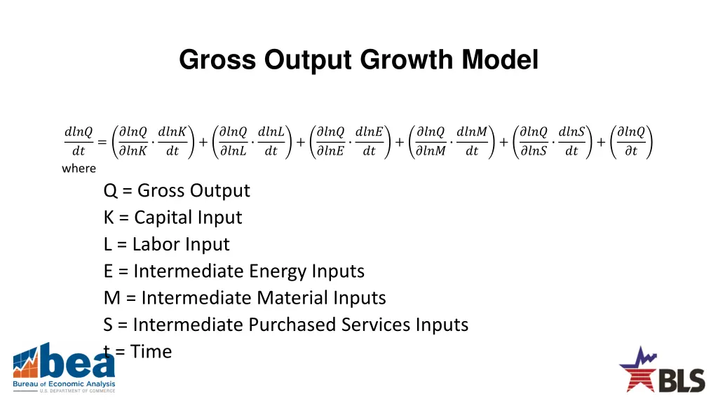 gross output growth model