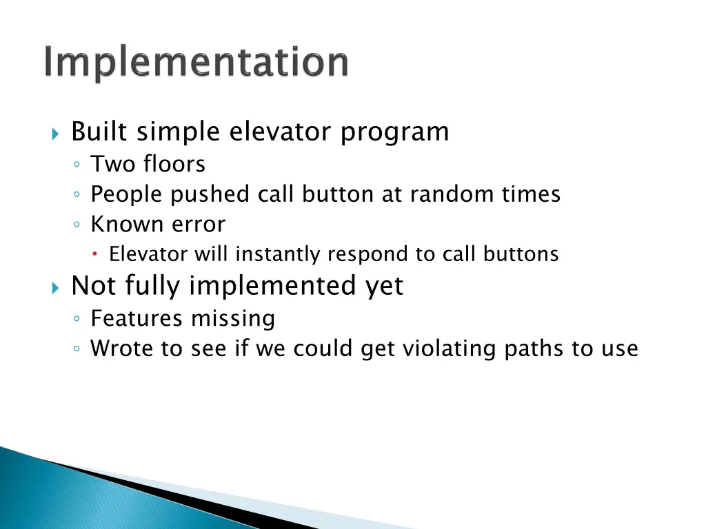 built simple elevator program two floors people