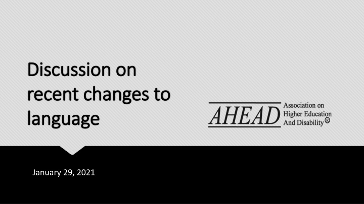 discussion on discussion on recent changes